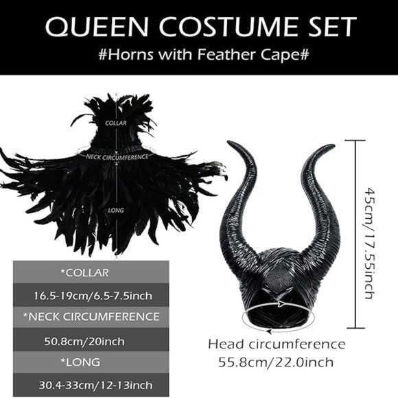 Gothic Black Feather Cape Shawl - Picture 2 of 5